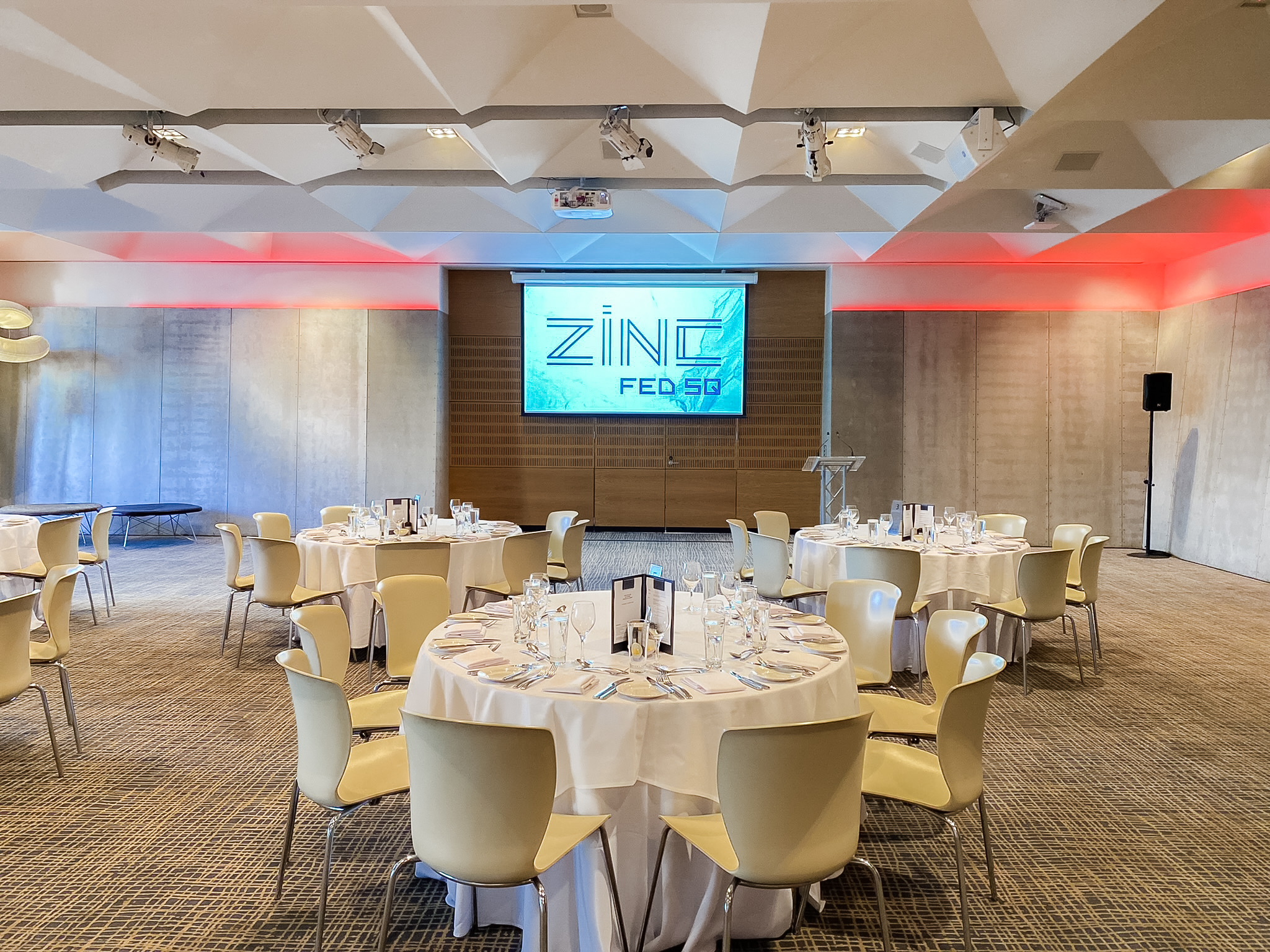 Corporate event for John Holland Group Australia, lunch hosted at Zinc at Fed Square, event venue Melbourne, Federation Square